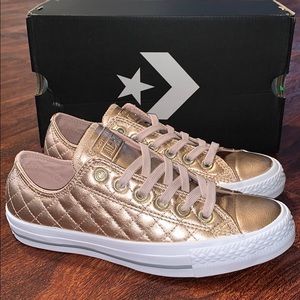 Converse All Star Ox Blush Gold Women Shoes New